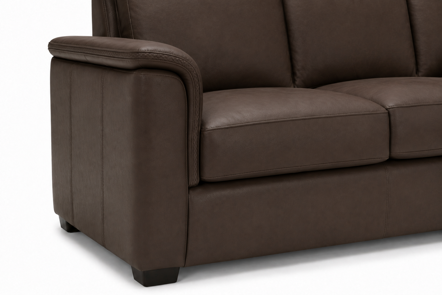 Valencia Laurent Leather Sofa With Console