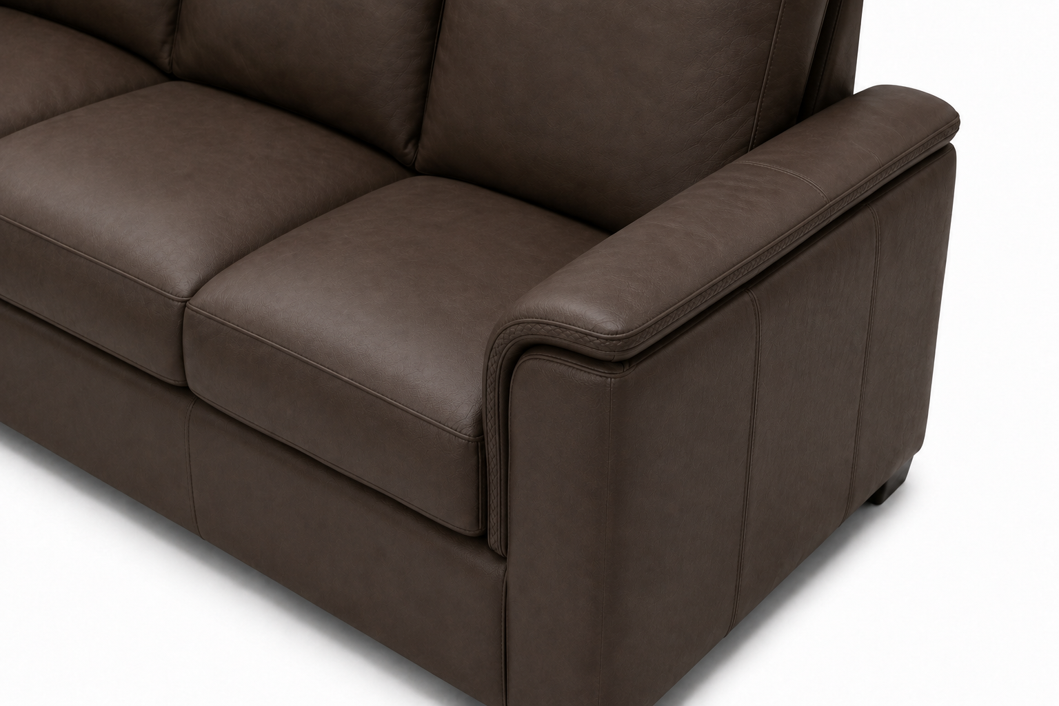 Valencia Laurent Leather Sofa With Console