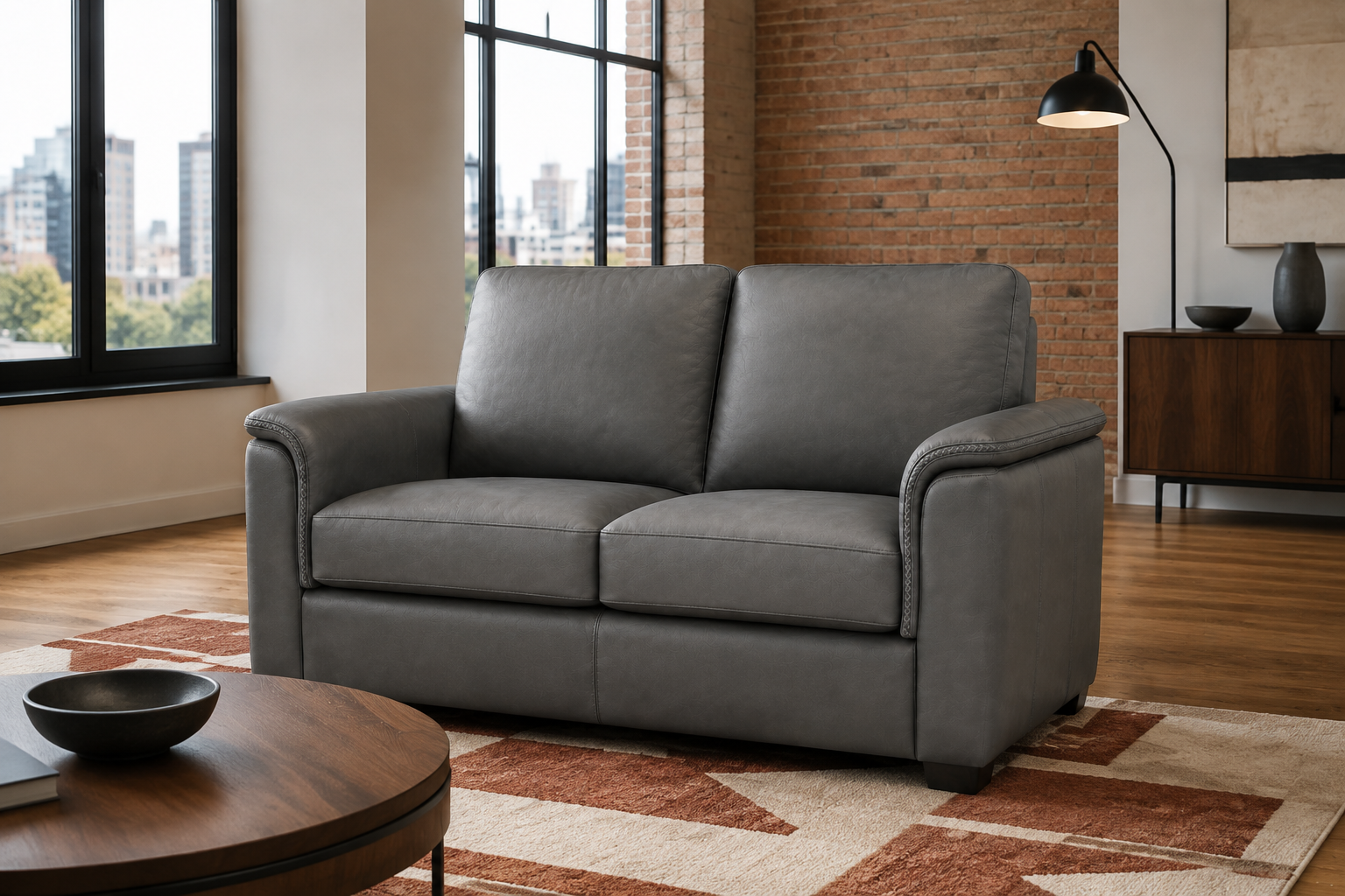 Valencia Laurent Leather Sofa