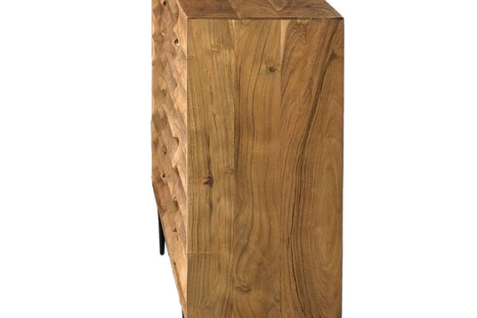 Leander Honey Acacia Sideboard with Iron Legs - Grain You Can See