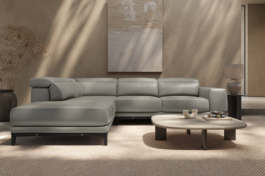 Valletta Leather Corner Sectional Sofa