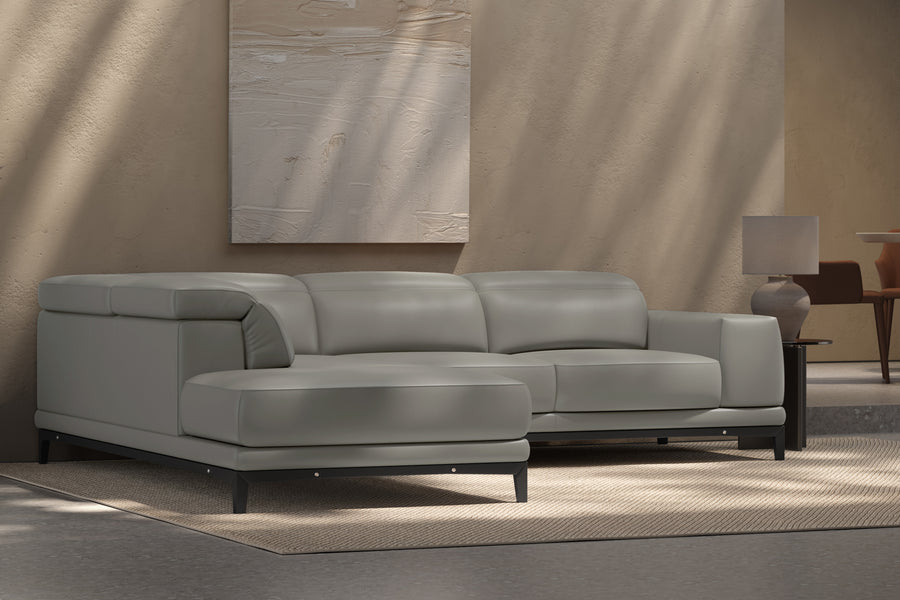 Valletta Leather Corner Sectional Sofa