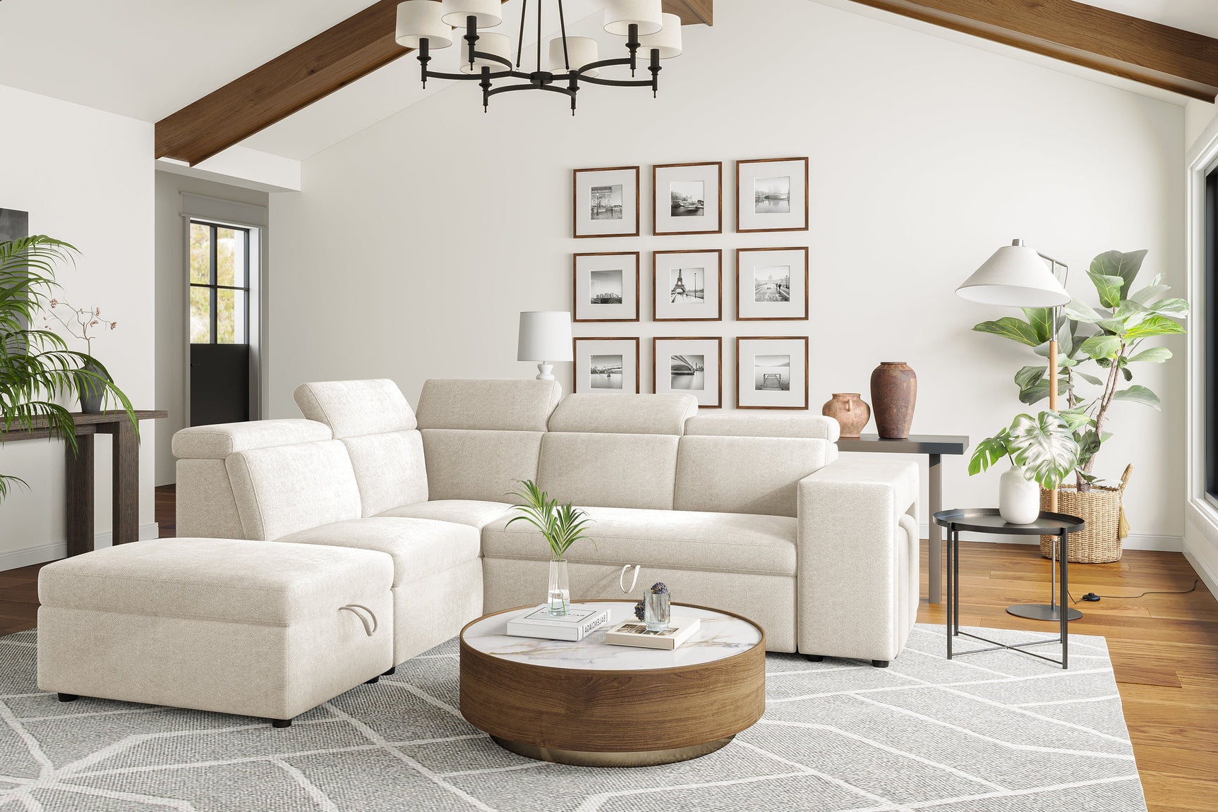 Finn Fabric Sectional Sofa Bed