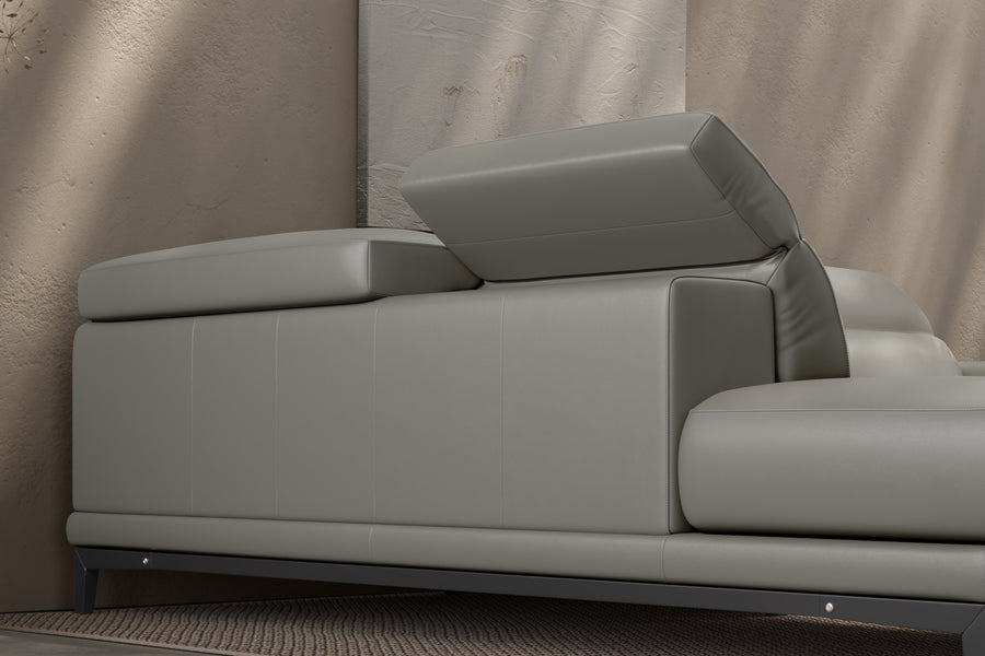 Valletta Leather Corner Sectional Sofa