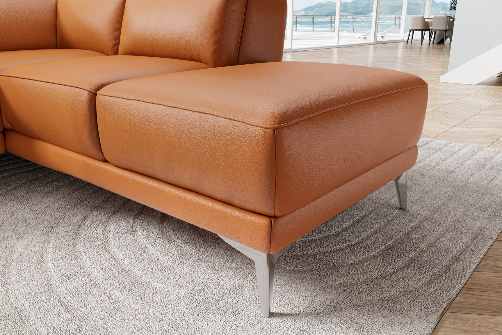 Pista Leather Reclining Sectional Sofa