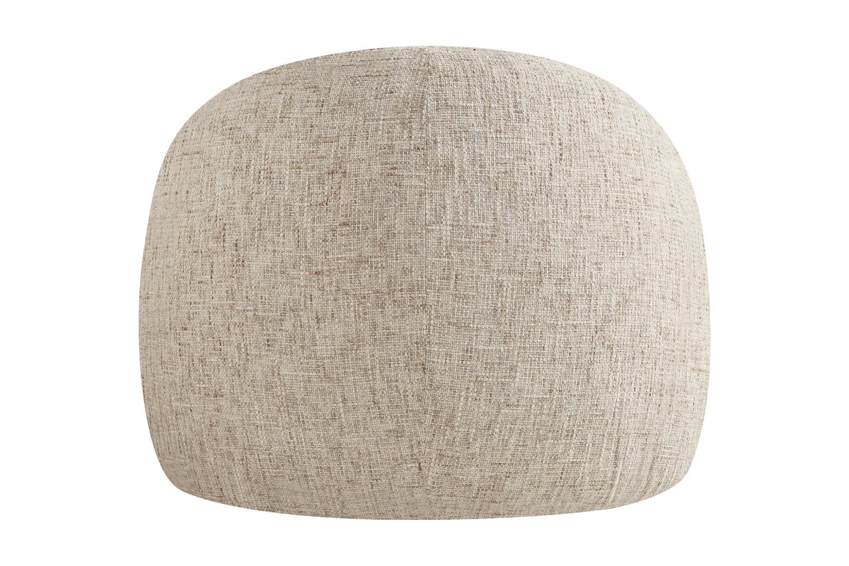 Back view of the Lowell fully upholstered beige accent chair