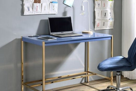 Blue Gloss Home Office Desk