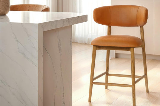 Marlow Top-Grain Leather Counter Stool - Made for the Kitchen Island