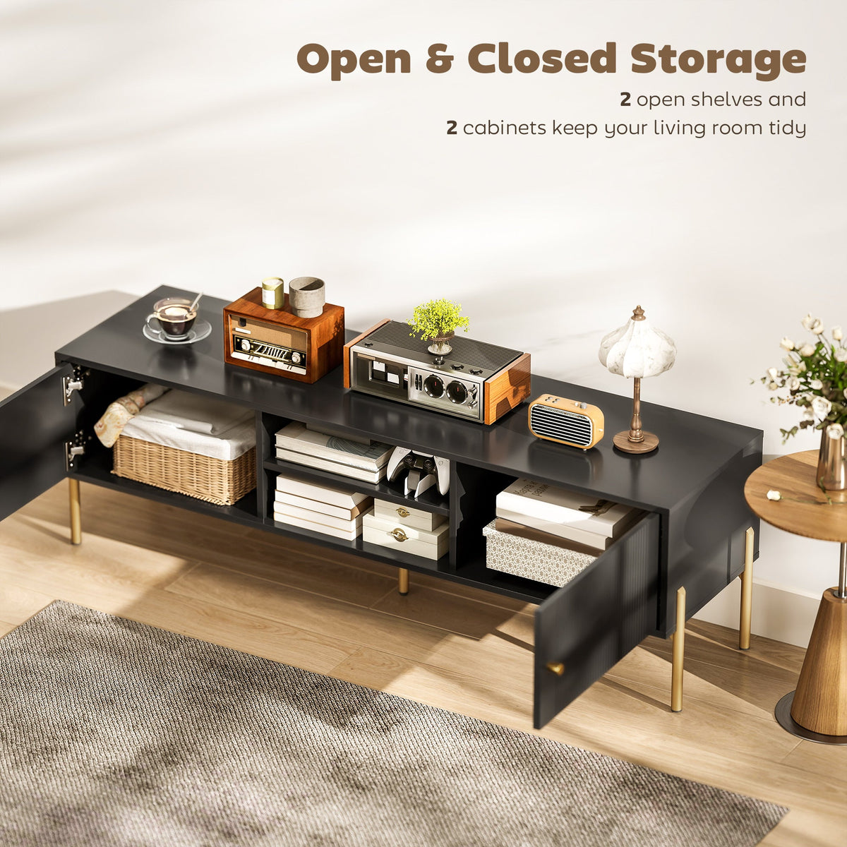 Harley TV Stand for TVs up to 65" - Black