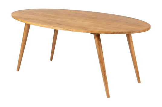 Nolan Solid Acacia Oval Dining Table - A Shape That Brings People Together