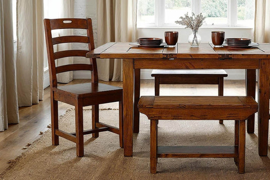 Novella Reclaimed Pine Dining Chair (Set of 2) - Pairs Well With a Bench
