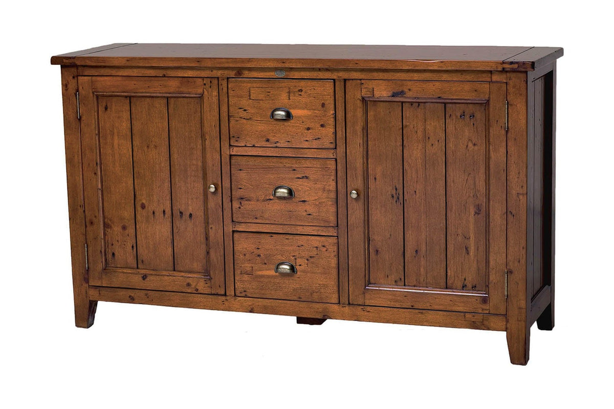 Novella reclaimed pine sideboard in African Dusk, three-quarter view