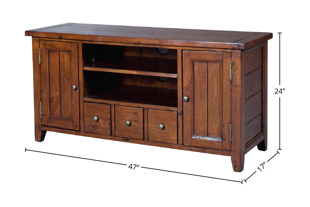 Novella media console dimensions: 47 in wide, 17 in deep, 24 in high
