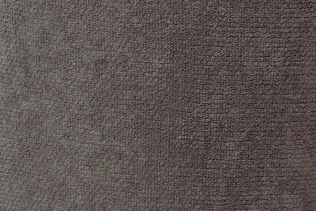 Close-up of the Nyla warm charcoal chenille-like fabric
