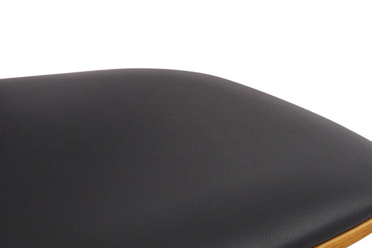 Oakes Faux Leather Swivel Counter Stool - Simple Black Upholstery