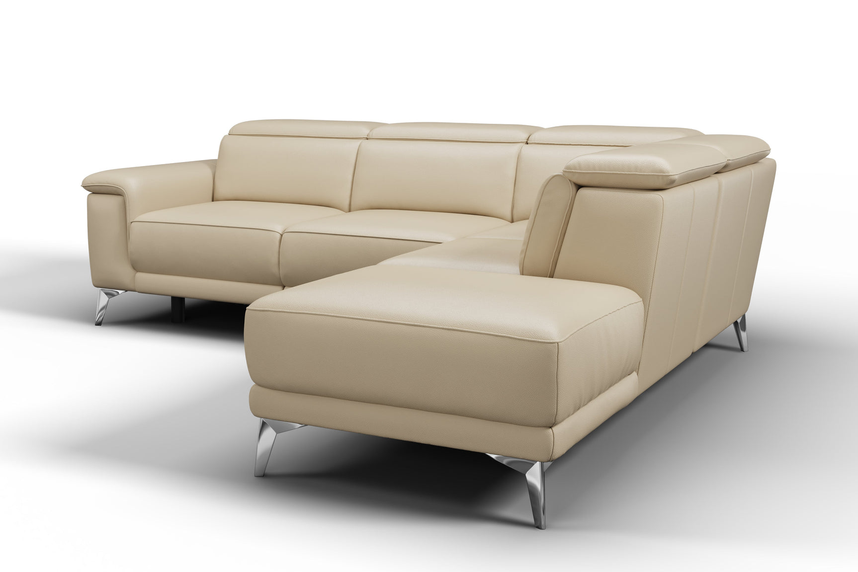 Pista Leather Reclining Sectional Sofa