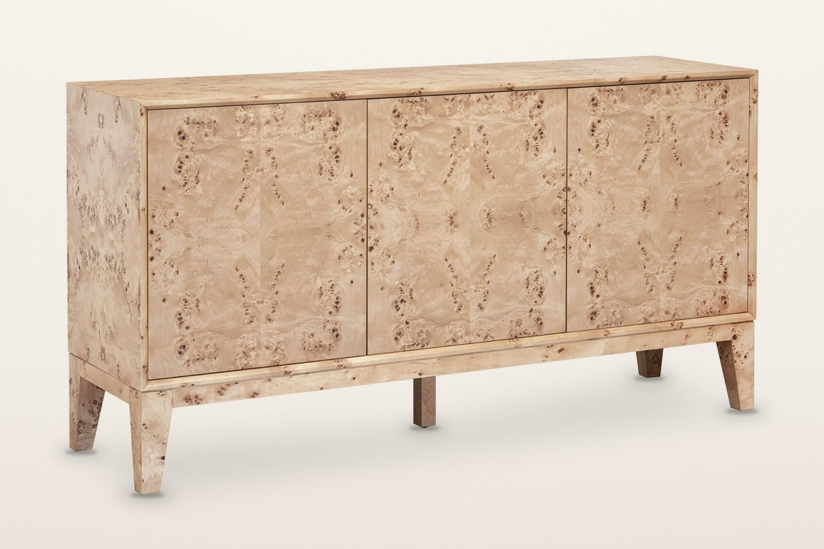Polcenigo burl sideboard in Honey Blonde Burl