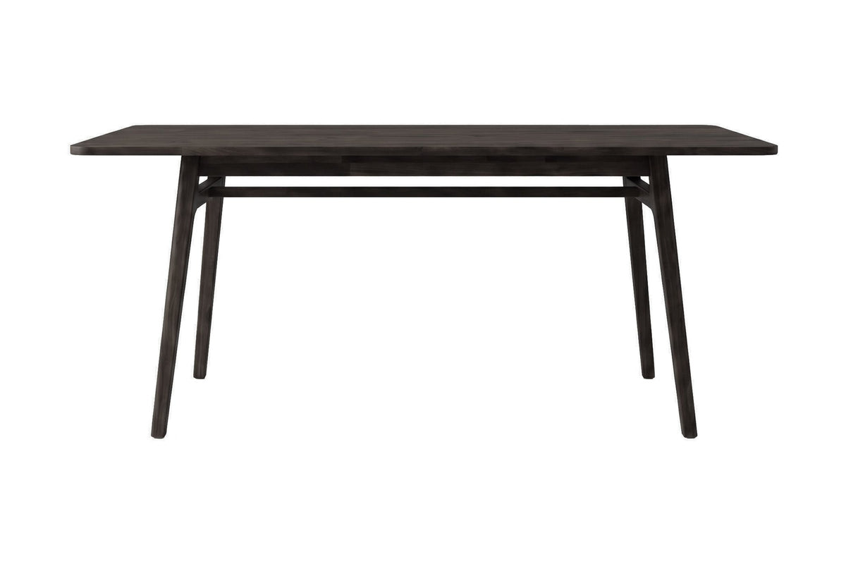 Prescott antique black dining table, front view along the long side