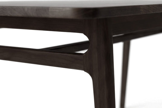 Prescott Antique Black Solid Acacia Dining Table - A Base with Breathing Room
