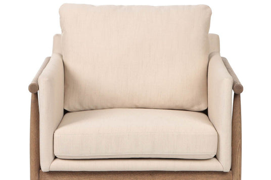 Soren Ash Wood Fabric Accent Chair - Cushions You Can Turn