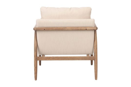 Soren Ash Wood Fabric Accent Chair - Finished on Every Side