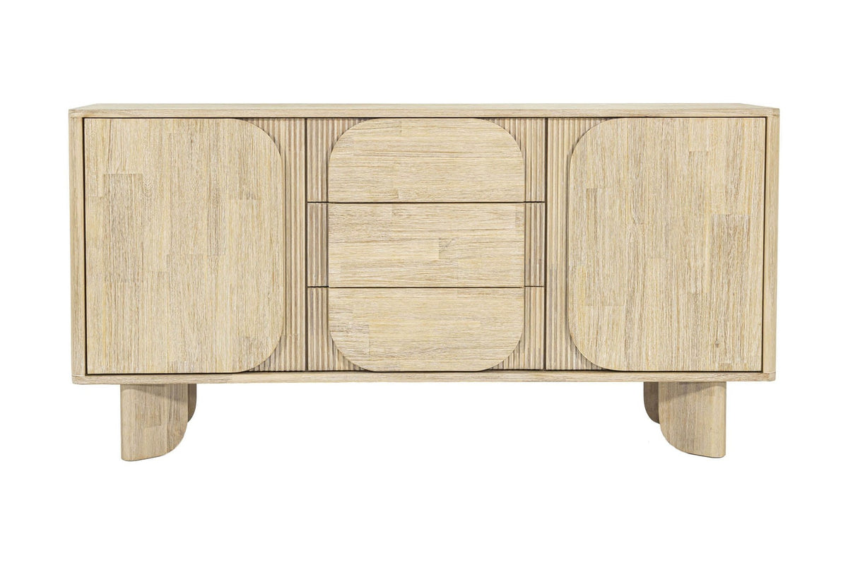 Sylvan acacia sideboard, front view