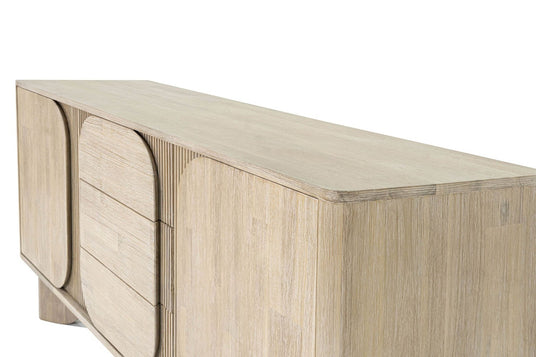 Sylvan Acacia Sideboard with Rounded Panels - Detail in the Fronts
