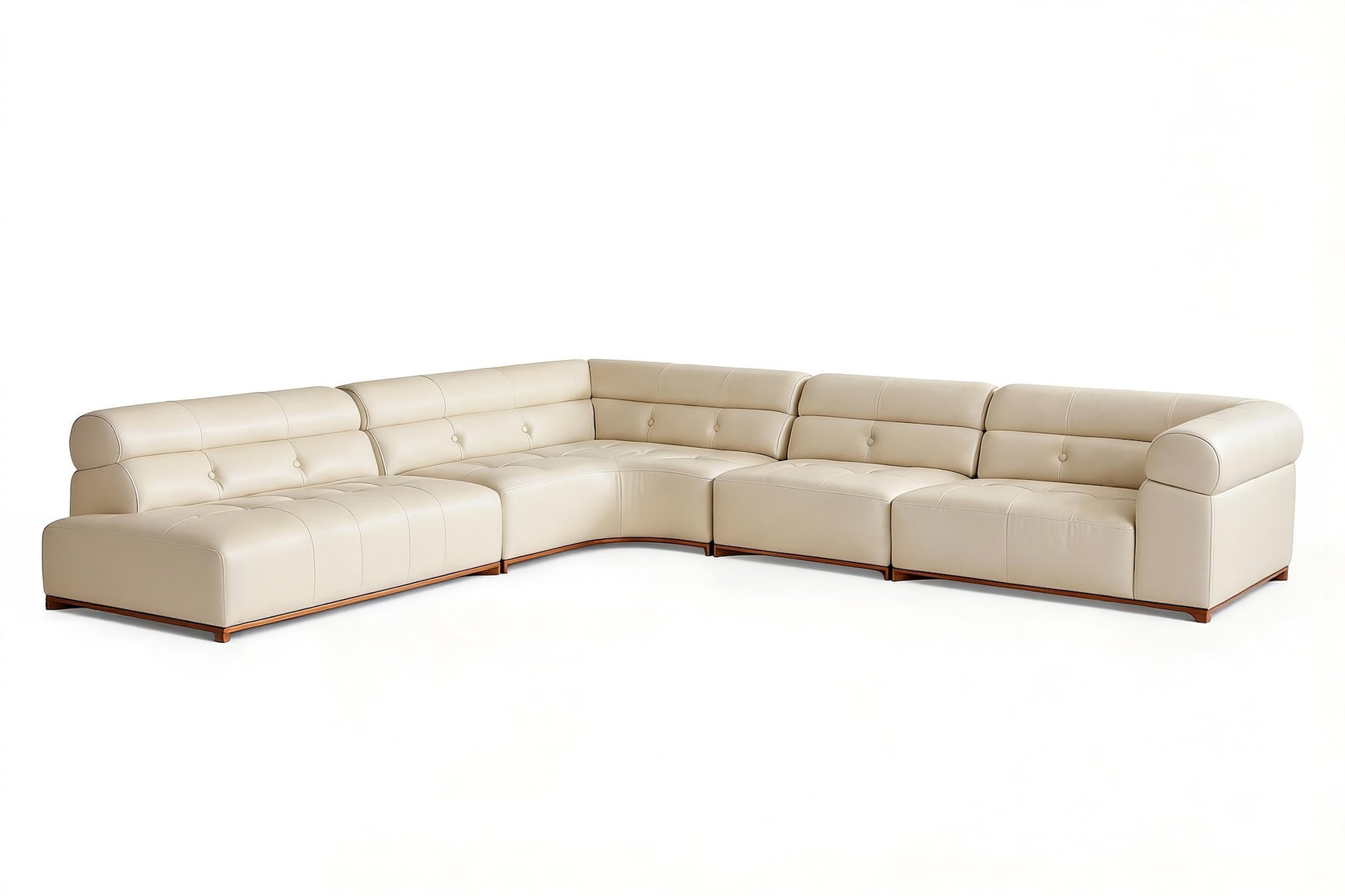 Tazio Leather Corner Sectional Sofa