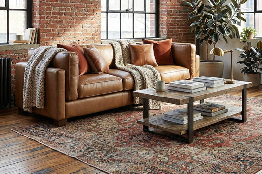 Thatcher Top-Grain Leather Track Arm Sofa - Room for the Whole Family