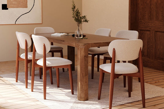 Tristan Mango Wood Mid-Century Dining Table - Warmth for Everyday Meals