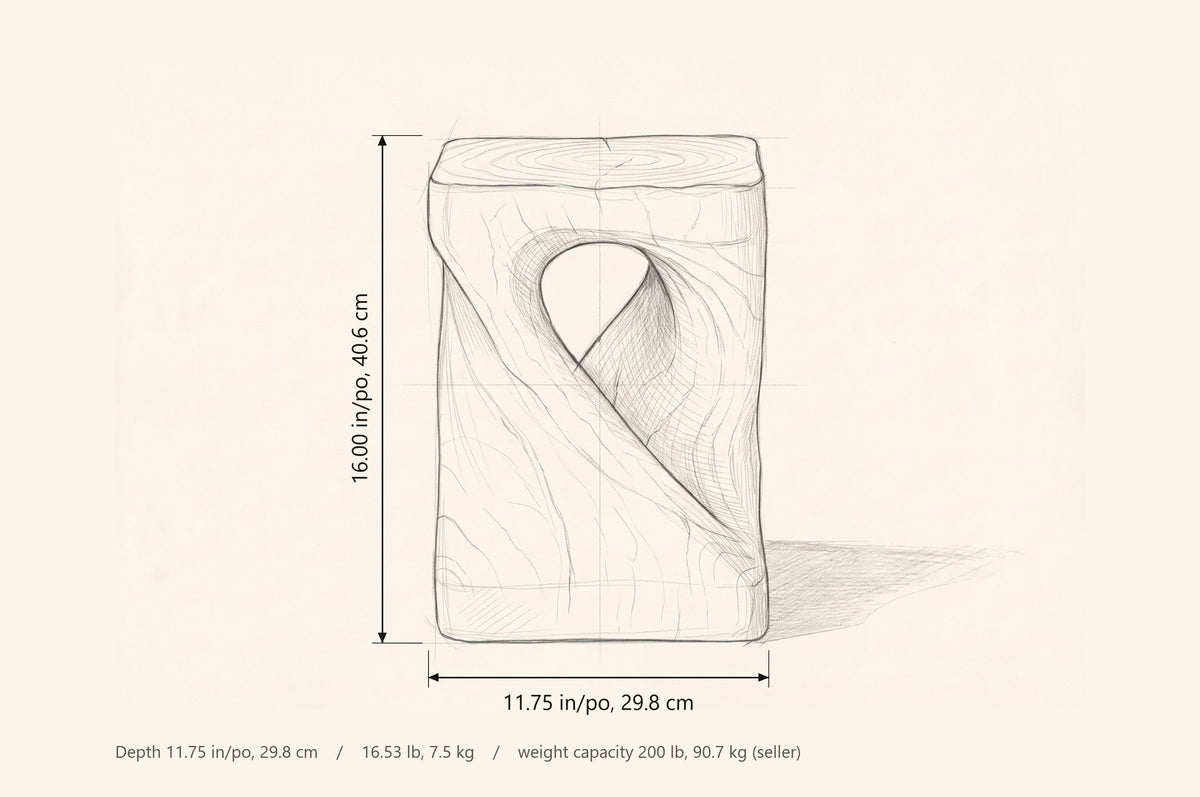 Vicenza dimensions: 11.75 in wide and deep, 16 in high
