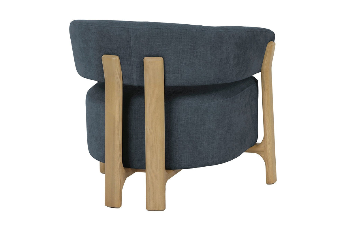 Willoughby club chair, rear three-quarter view