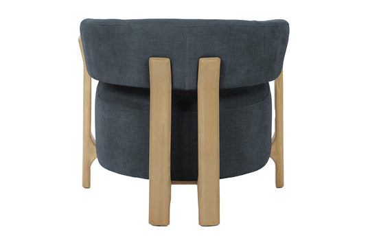 Willoughby Spruce Grey Chenille Club Chair - A Frame Worth Showing