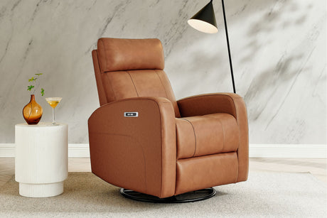 Swivel recliner chair in a styled living room