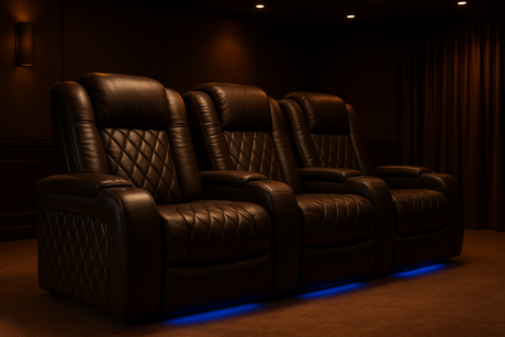 Luxury Valencia Italian Nappa leather home theater seating