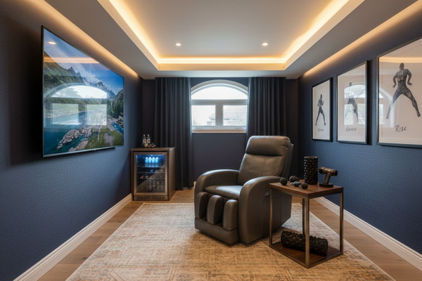 Home Gym Recovery Zone Design: Infrared Sauna, Massage Chair, and Post-Workout Seating