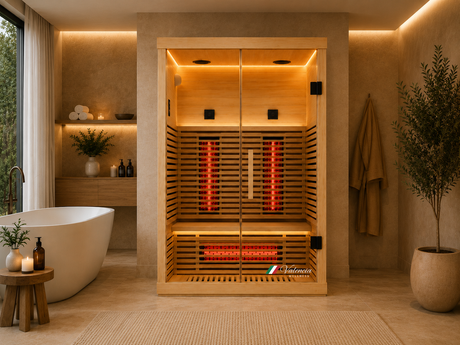 Valencia Aura natural hemlock infrared sauna