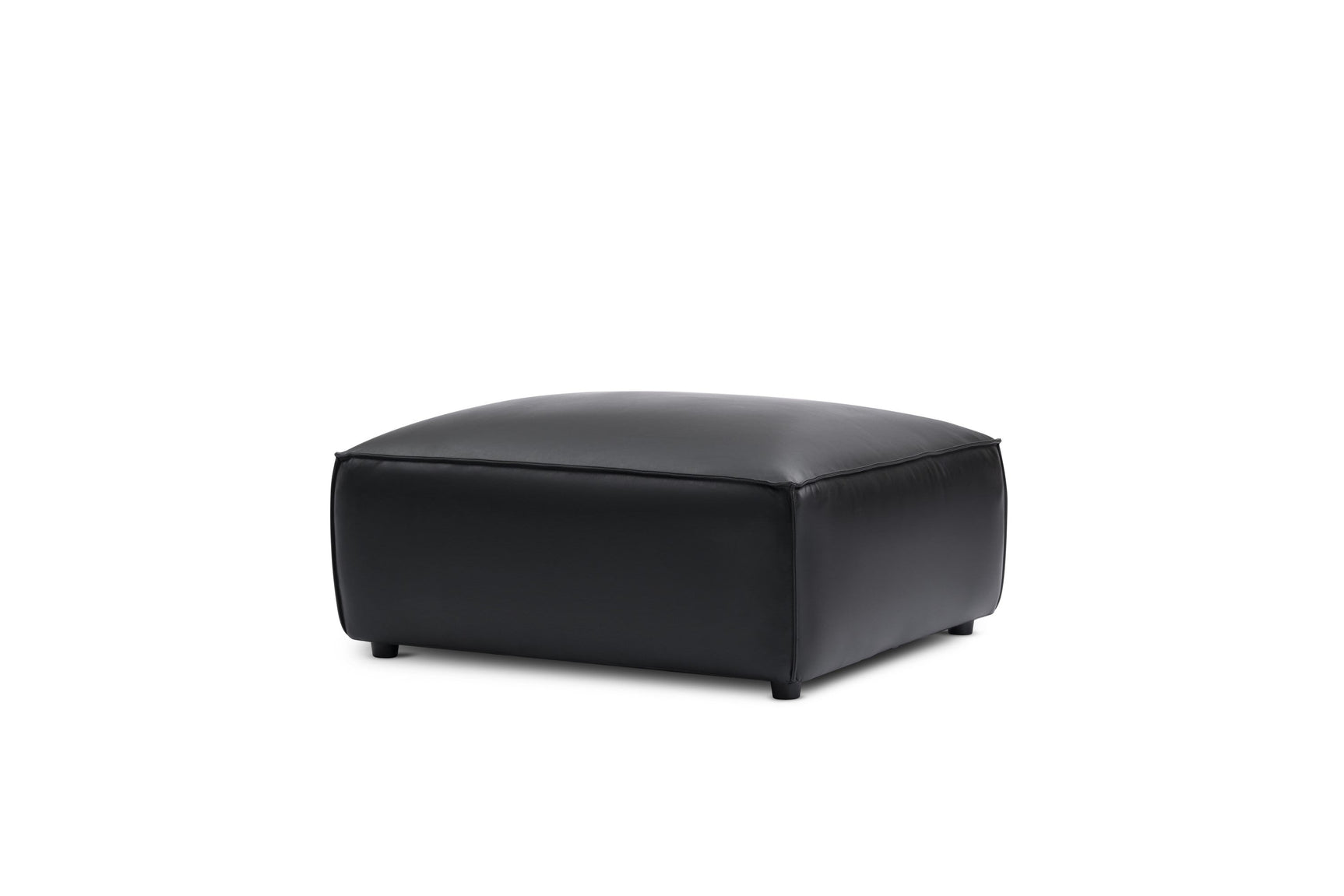 Nathan Leather Ottoman