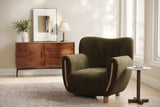 Emerald Velvet Fabric Accent Chair