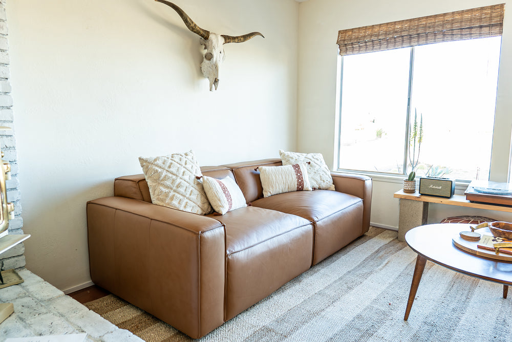Nathan Leather Modular Sofa