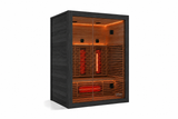 Valencia Aura™ 3-Person Full Spectrum Low-EMF Infrared Sauna | Black Exterior | Canadian Red Cedar