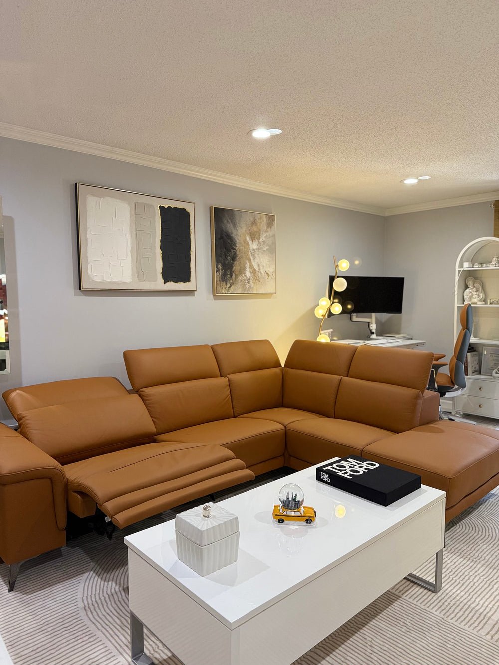 Pista Leather Reclining Sofa