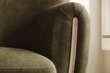 Emerald Velvet Fabric Accent Chair