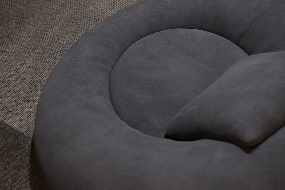 Valencia Grace Fabric Cuddle Seat Accent Chair, Dark Grey
