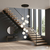 NILOS Scandinavian Pendant Ceiling Light Fixture for Entrance, Hallway, Staircase & Living Room (10-Light)