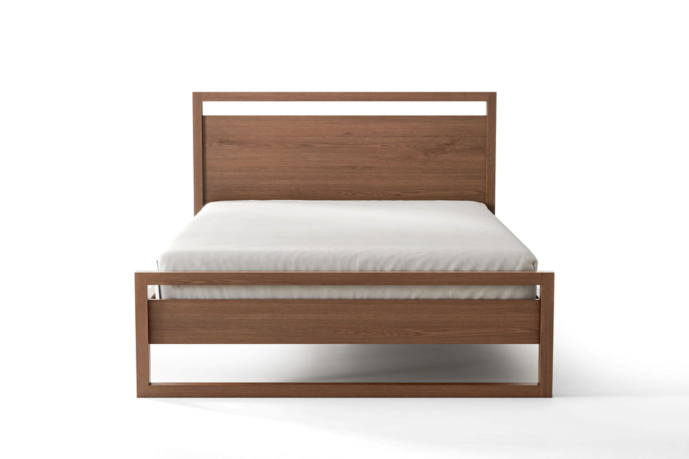 Valencia Leah Natural Teak Wood King Bed, Natural Color