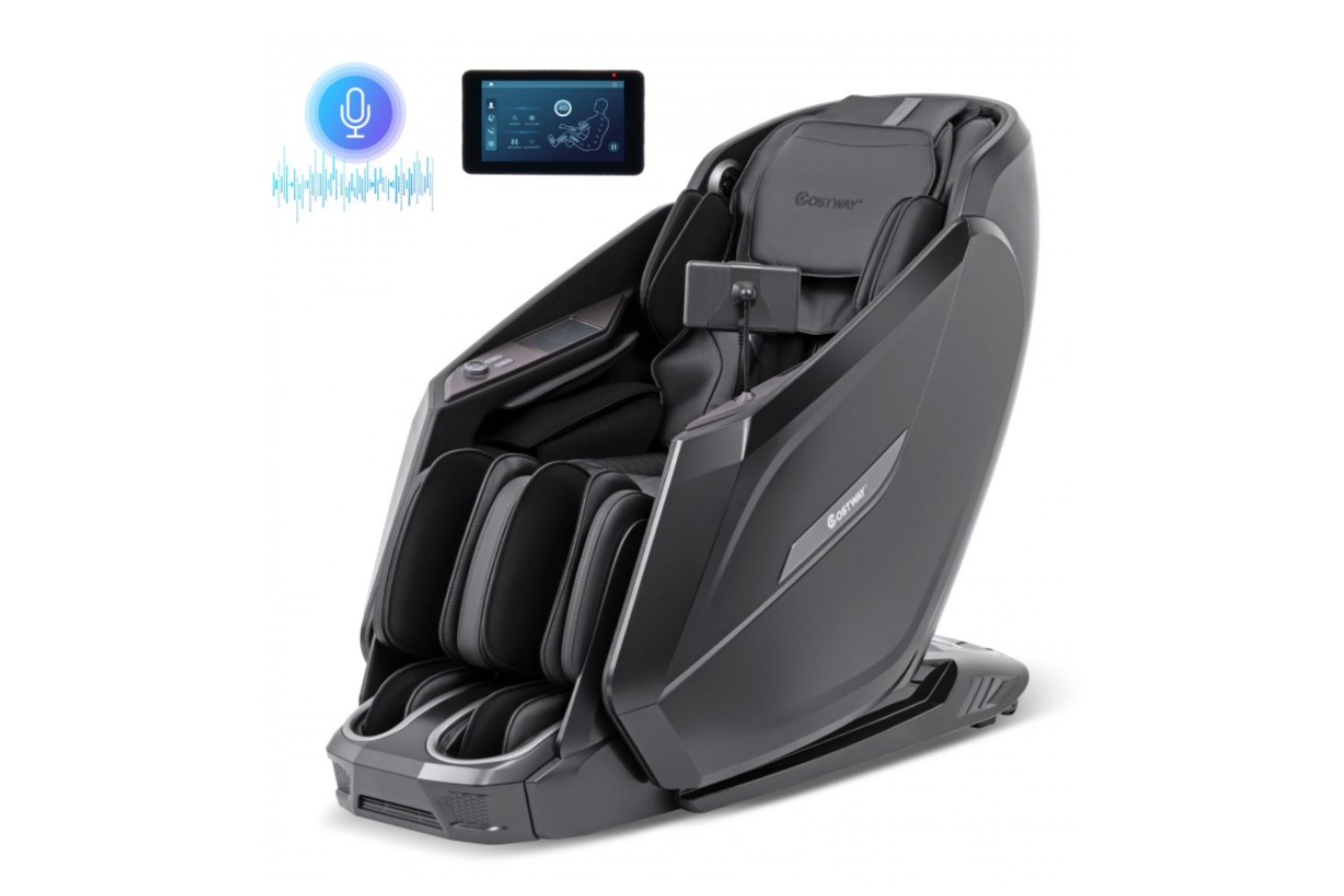 Costway 4D Zero Gravity SL Track Massage Chair with Heater and Airbag Massage