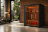Valencia Aura™ 3-Person Full Spectrum Low-EMF Infrared Sauna | Black Exterior | Canadian Red Cedar