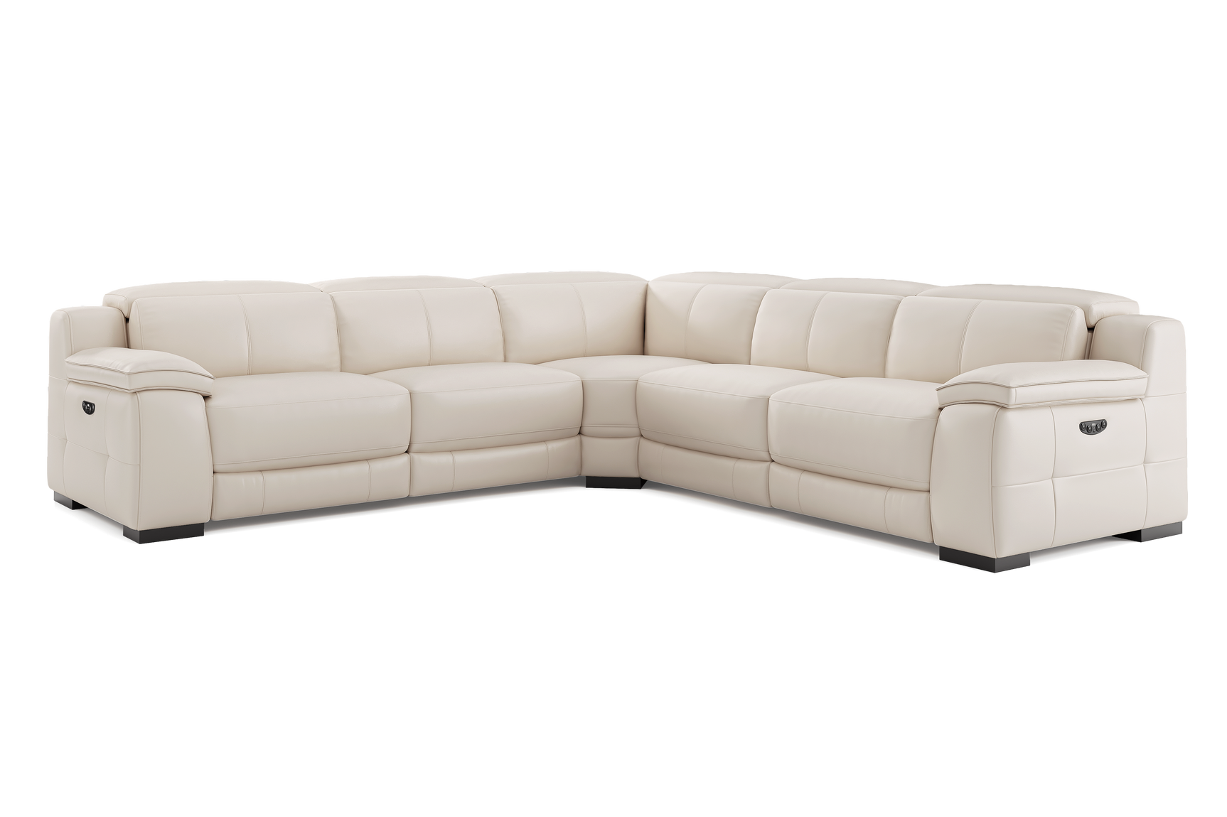 Ellie Leather Corner Sectional Sofa