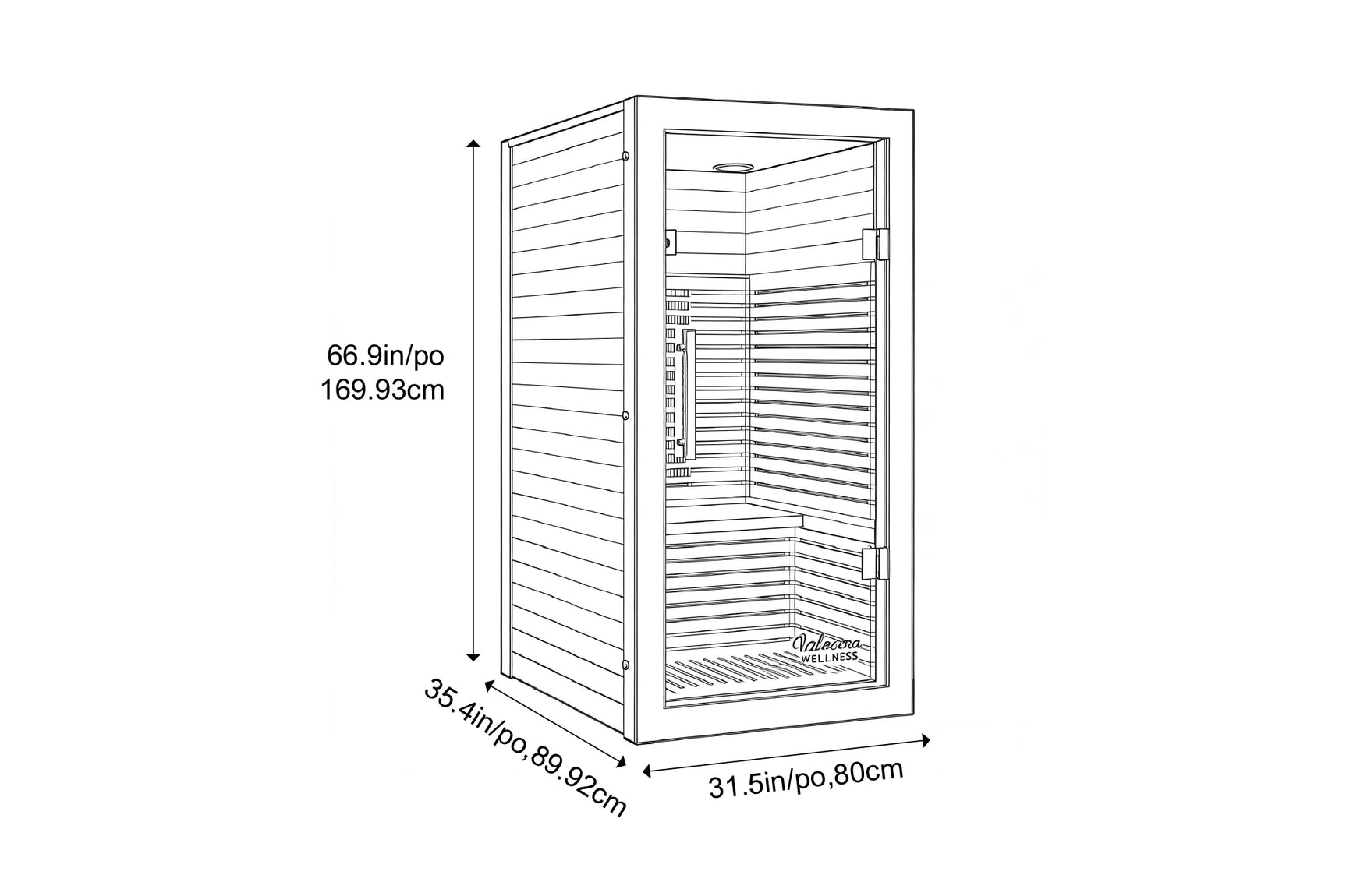 Valencia Aura™ 1-Person Full Spectrum Infrared Sauna | Low-EMF Hemlock